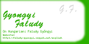gyongyi faludy business card